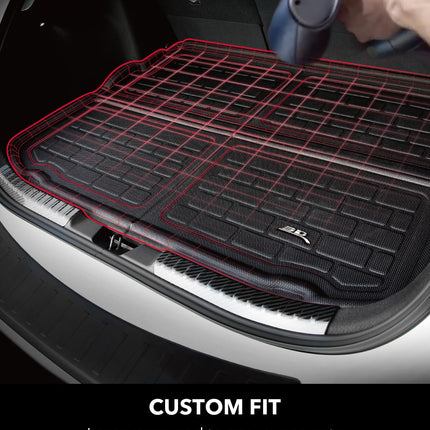 3D MAXpider Cargo Custom Fit All-Weather Floor Mat for Select Grand Cherokee Models - Kagu Rubber (Black)