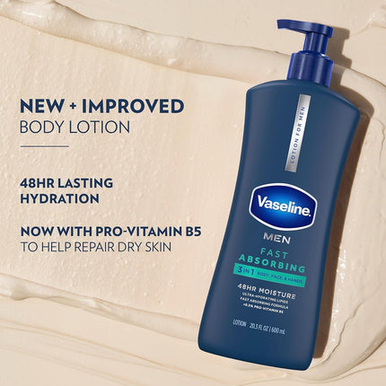 Vaseline Deep Conditioning Body Lotion Unisex, Fast Absorbing 20.3 Ounce, 3 count