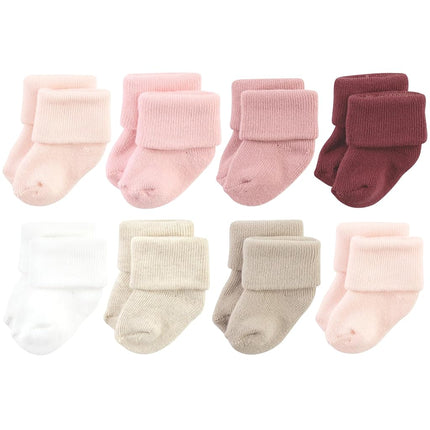 Hudson Baby Calcetines de Felpa y Algodón Ricos para Bebé Unisex Recién Nacido, Rosa Liso Neutro, 6-12 Meses, Rosa Liso Neutro, 6-12 Meses