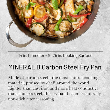 De Buyer 5610.36 Mineral B Element Round Frying Pan, 36 cm Diameter