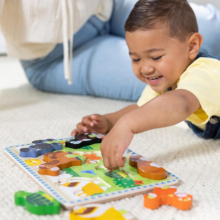 SABLON Melissa and Doug 3724 Stacking Puzzle 3-D 8 Pieces Pets Theme