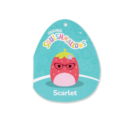 Squishmallows Original 12in Scarlet The Red Strawberry with Glasses and Flower Pin – Official Jazwares Plush (Medium-Sized)