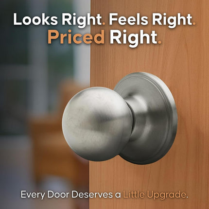 Copper Creek CK2020SS-6 Colonial Passage Function Door 6 knob Multipack, Satin Stainless Finish