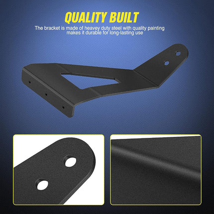 Nilight 2PCS 52â€ Curved LED Light Bar Bracket at Upper Windshield Roof Cab for 2004-2018 Ford F150 & SVT Raptor