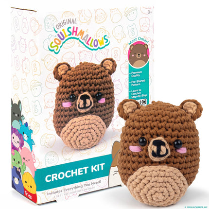 Squishmallows Omar the Bear Crochet Kit for Beginn