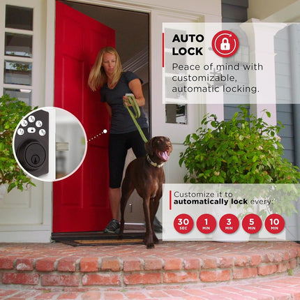 Kwikset Powerbolt 240 5-Button Keypad Venetian Bronze Traditional Electronic Deadbolt Door Lock, Featuring Convenient keyless Entry, Customizable User Codes and auto Locking