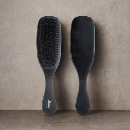Diane 100% soft boar bristle curved wave mens hair brush with handle, d1005