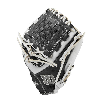 Wilson 2024 A1000® P12 12” Pitcher’s Fastpitch Softball Glove - White/Grey, Left Hand Throw