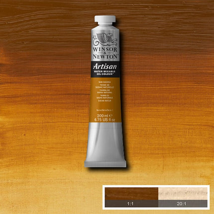 Winsor and Newton Artisan Water Mixable Oil Colour 200ml Raw Sienna
