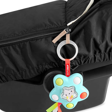 Skip Hop All Seasons Baby Car Seat Cover 4 in 1 Universal Fit with UPF40+ Sunshade and Water Resistant Fabric Oat