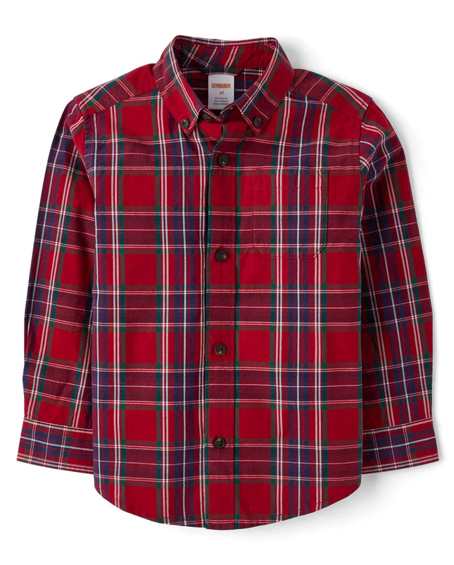 Gymboree,and Toddler Long Sleeve Plaid Button Up S