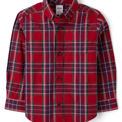 Gymboree,and Toddler Long Sleeve Plaid Button Up S