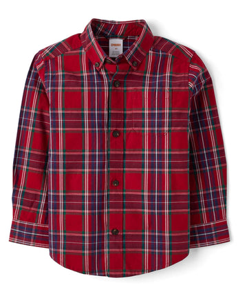 Gymboree,and Toddler Long Sleeve Plaid Button Up S