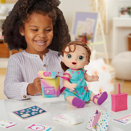 Baby Alive Time for School Baby Doll Set, Back to School Toys for 3 Year Old Girls & Boys & Up, 12 Inch Baby Doll, Brown Hair