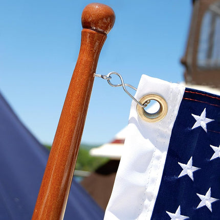 Taylor Made Sturdy Wooden Teak Flag Pole - 1-1/4" x 36" — Grade A Kiln-Dried Teakwood - Weather and Warp Resistant - Rot-Resistant - Made in the USA - Hardware Not Included – 2020109108