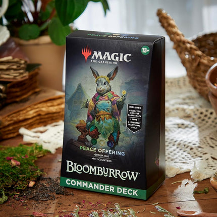 Magic: The Gathering Bloomburrow Commander Deck - Peace Offering (100-Card Deck, 2-Card Collector Booster Sample Pack + Accessories) (English Version)