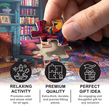 MasterPieces 500 Piece Jigsaw Puzzles for Adults, Family, Or Youth - Stained Glass 4-Pack - 14"x19"