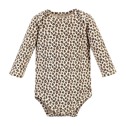 Grenouillères thermiques à manches longues Hudson Baby unisexe pour bébé, motif à carreaux de buffle léopard, 3-6 mois, motif à carreaux de buffle léopard, 3-6 mois