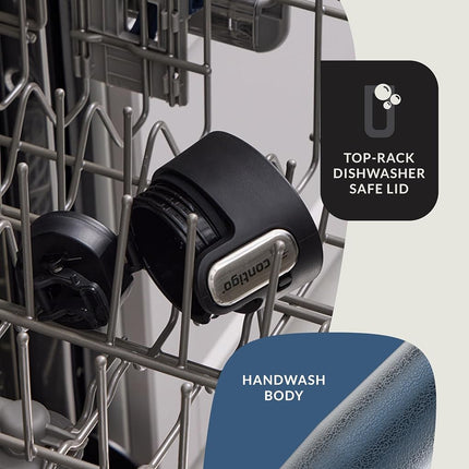 Contigo® AUTOSEAL® West Loop Taza de viaje de acero inoxidable con aislamiento al vacío y tapa de fácil limpieza, 709 ml