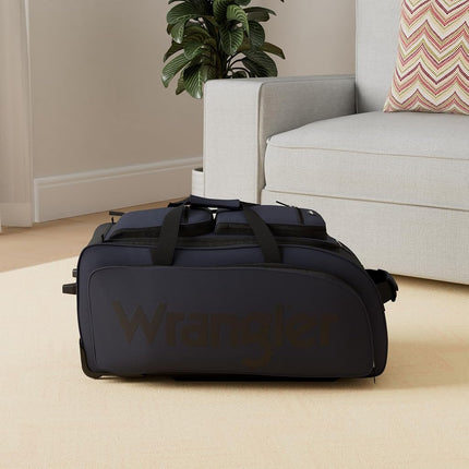 Wrangler Rolling Travel Duffel, Navy Blue, 30" Large