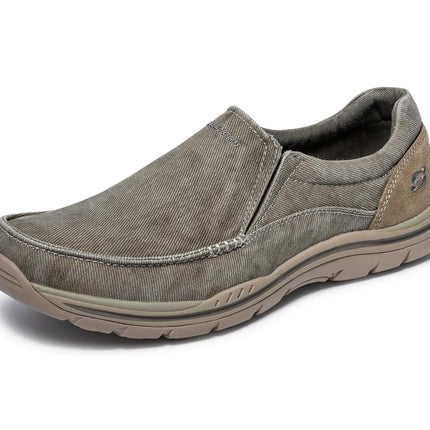 Skechers Men's Expected Avillo Moccasin, Khaki, 5.