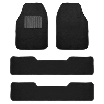 FH Group F14406BLACK Black Carpet Floor Mat with D