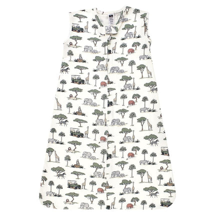 Gigoteuse sans manches en coton pour bébé unisexe Hudson Baby, Sac de couchage, Couverture, Thème Safari, 6-12 Mois