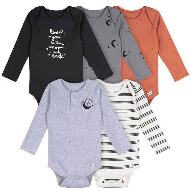 Gerber Baby Boys' 6-Pack Long-Sleeve Onesies Bodys