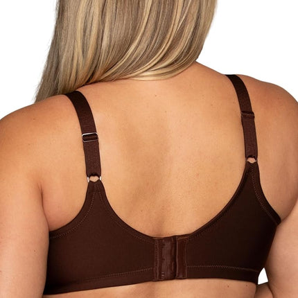 Vanity Fair Women's Full Figure Beauty Back Smoothing Bra, 4 Way Stretch Fabric, Lightly Lined Cups Up to H, Wirefree-Cappuccino, 42C