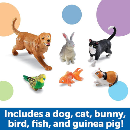 Learning Resources Jumbo Pets, Set of 6, Role Play, Imaginative Play, EYFS and Pre School Toy, Ages 2 3 4 Plus