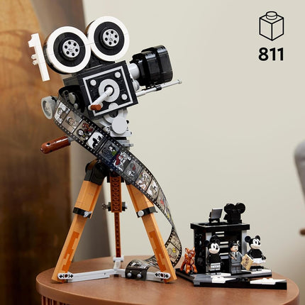 LEGO Disney Walt Disney Tribute Camera, Memorabilia Set for Adults with Mickey and Minnie Mouse Minifigures, plus Bambi & Dumbo Figures, Collectible Gifts for Women and Men 43230