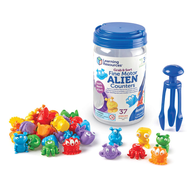 Learning Resources Grab & Sort Fine Motor Alien Co