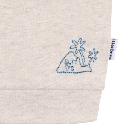 Conjunto de camiseta y pantalón corto para bebé niño Gerber, diseño de surf, 24 meses