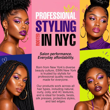 EBIN NEW YORK 24 Hour Edge Tamer Hair Sleek Wax Stick, Mango, 2.7 Fl Oz