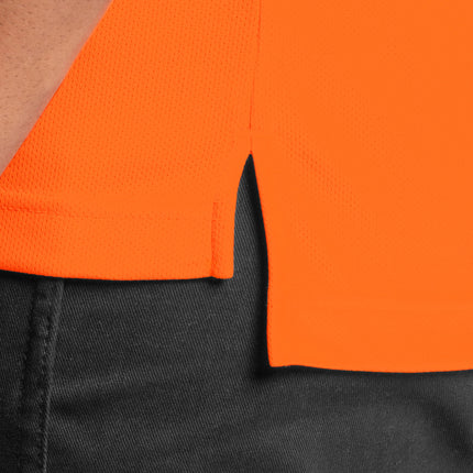 Wrangler Camiseta de manga corta de alto rendimiento de alta visibilidad para hombre, bolsillo, amarillo de seguridad, grande