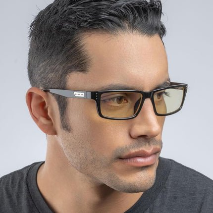 GUNNAR - Premium Gaming and Computer Glasses - Blocks 65% Blue Light - Riot, Espresso, Amber Tint