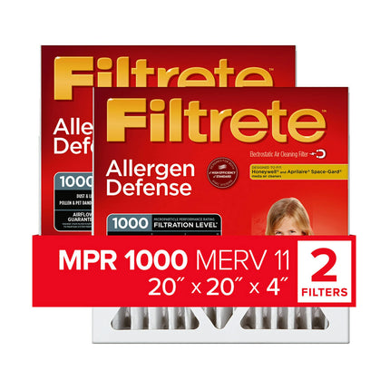 Filtrete 20x20x4, AC Furnace Air Filter, MPR 1000 