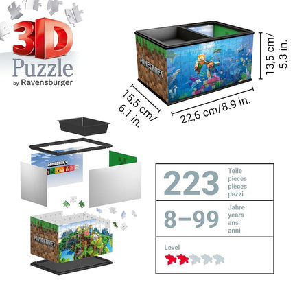 Ravensburger 3D Puzzle Box Minecraft - Ages 8+, 216 Pieces