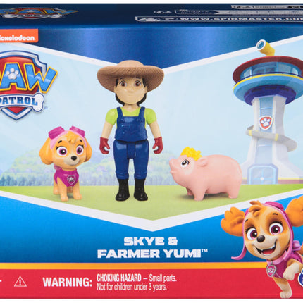 Paw Patrol Skye, Farmer Yumi and Piggie Figures, Kids’ Toys for Boys and Girls Aged 3 and Up