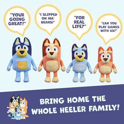 Bluey Sound Effects Talking Plush 33cm Soft Musical Toy Interactive Stuffed Toy with 9 Different Phrases Music Toys for Kids