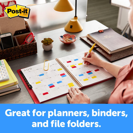 Post-it Tabs, 1 in Solid, Asst Colors, 25/Color, 25/Dispenser, 4 Dispenser/Pack (686-RALY) (24 Pack)