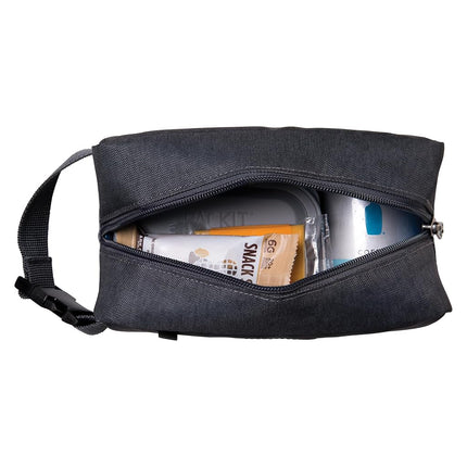 PackIt Freezable Snack Box, City Charcoal, Built with EcoFreeze® Technology, Collapsible, Reusable, Zip Closure with Buckle Handle, for Work Snacks, Fresh Snacks On The Go, Adults, and All Ages