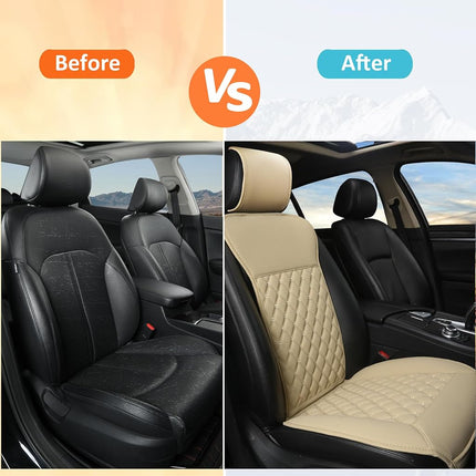 Black Panther Car Seat Cover, Luxury Car Protector, Anti-Slip Driver Seat Cover with Partial Backrest Coverage (Middle Part Only) (1 Piece, Beige)