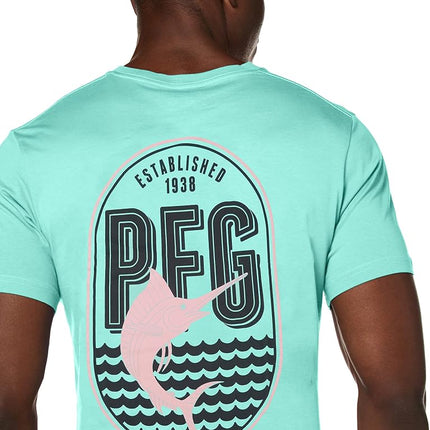 Columbia Men's PFG Graphic T-Shirt, Gulf Stream/Biber, Medium