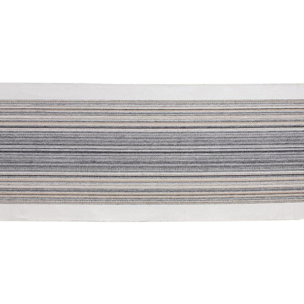 DII Striped Fringe Top, Cotton, Black, Table Runner, 14x72