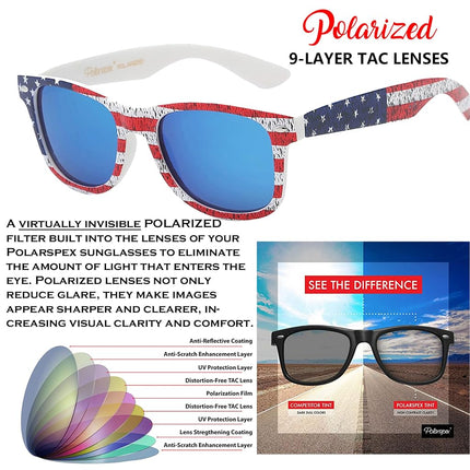 PolarSpex Gafas de sol polarizadas para hombres y mujeres – Protección UV, retro, duraderas y ligeras, para conducir, pescar, color negro mate | Humo, L