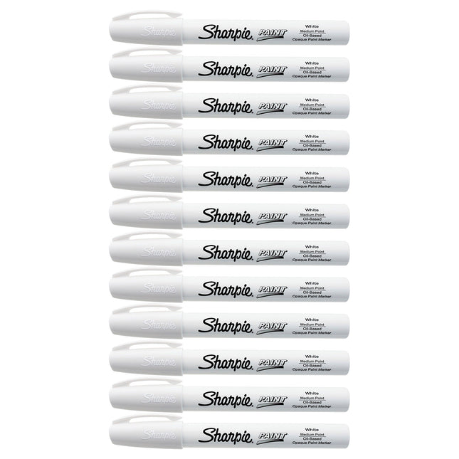 Sharpie Oil-Based Paint Marker, Medium Point, Whit