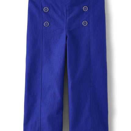 Gymboree Baby Boys' and Toddler Pull on Linen Pants, Navy Wide Leg, 18-24 Months