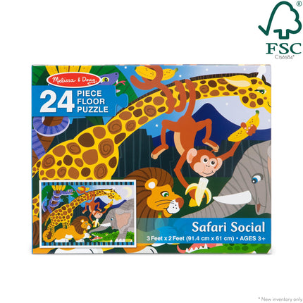 Rompecabezas de piso Safari Social de Melissa & Doug (2'x3')