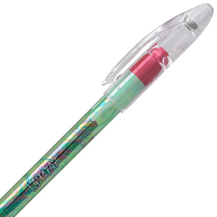 Pentel Krazy Pop Iridescent Gel Pen, (1.0mm) Bold line, Green & Metallic Red Ink (K91-DBD)